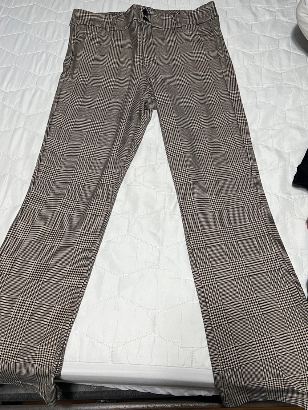 torrid Taupe Plaid Straight-Leg Chinos